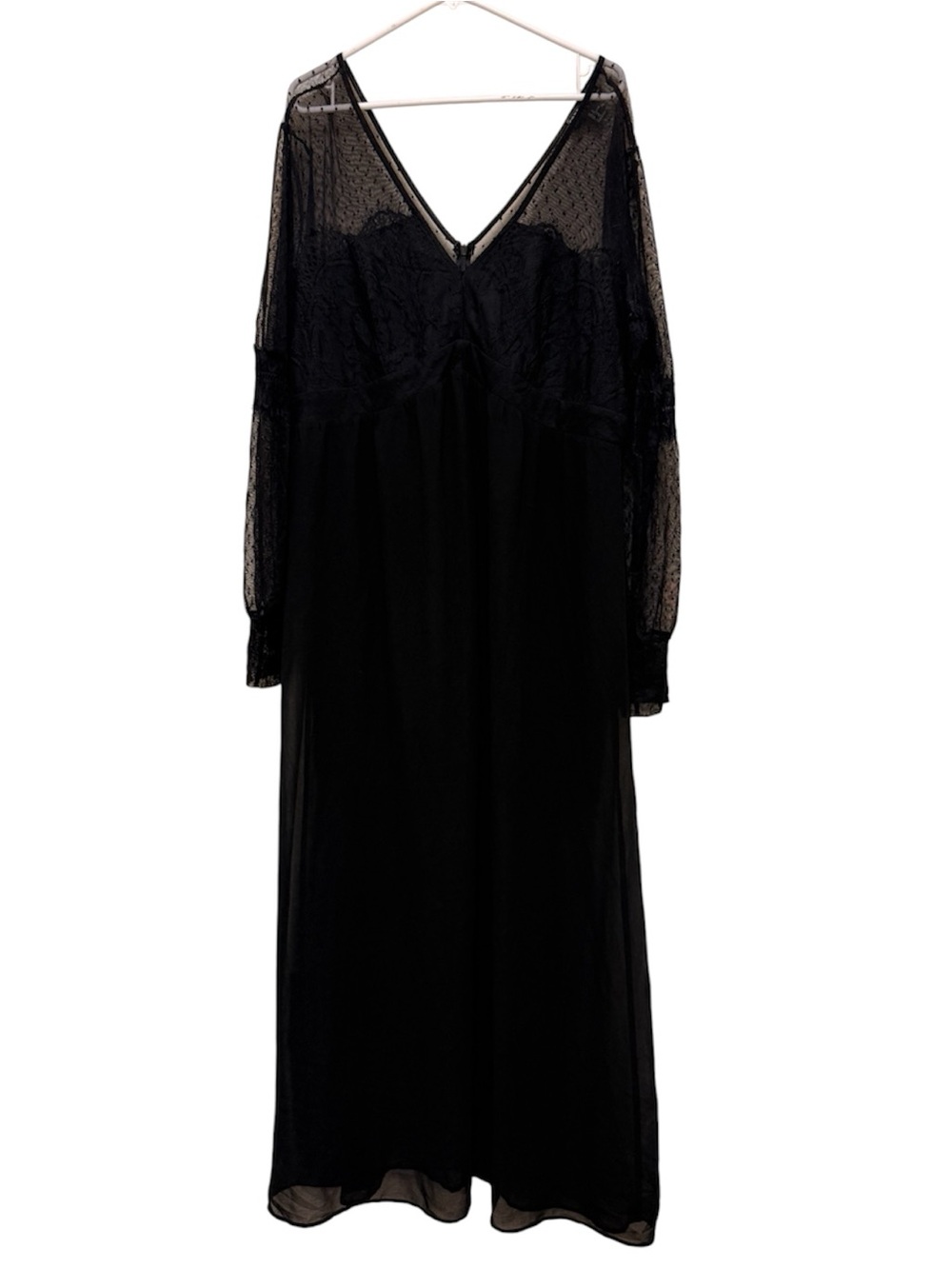 Forever 21 Whimsygoth Vampy Long Lace Black Dress